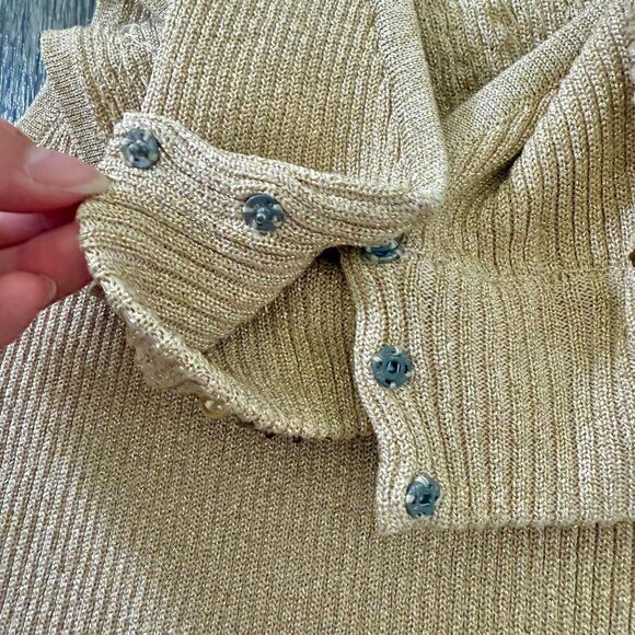 Cache gold metallic knit sleeveless top - Picture 8 of 8